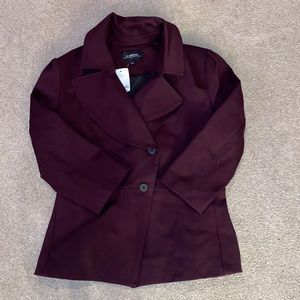Women’s le chateau wine coloured blazer coat jacket (2)